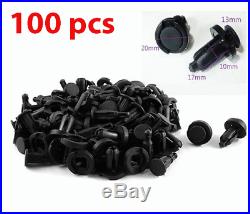 100X Bumper Clips 10mm Hood Fender Push Screw Rivet Retainer Fasteners For Honda