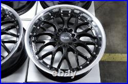 17 Wheels Honda Accord Civic Intrepid Neon Pilot Is300 Black Rims 5x100 5x114.3