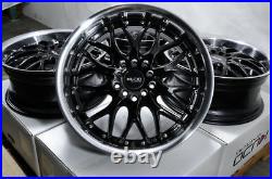 17 Wheels Honda Accord Civic Intrepid Neon Pilot Is300 Black Rims 5x100 5x114.3