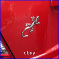 1× Chrome 3D Gecko Shape Lizard Badge Emblem Car SUV Trunk Sticker Accessories