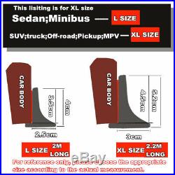 2Pcs 2.2M Flexible Car Side Skirt Fender Rocker Splitters Bumber Strip Decor Set