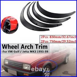 2 80cm & 90cm Wheel Arches Fender Flares Wide For VW Golf / Jetta MK3 1993-1999