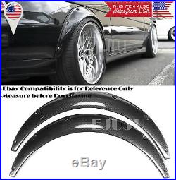 2 Pcs 2.75 Wide ABS Black Carbon Effect Fender Flare Extension For VW Porsche