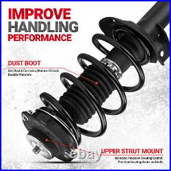 2x Front Struts with Coil Spring For Volkswagen Golf Jetta Passat Beetle Eos A3