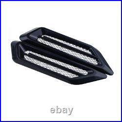 2x Glossy Black Car SUV Air Flow Fender Side Vent Hood Bonnet Decor Universal