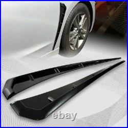 2x Glossy Black Car Side Fender Vent Air Wing Cover Trim Universal Accessories