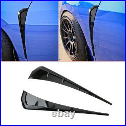 2x Glossy Black Car Side Fender Vent Air Wing Cover Trim Universal Accessories