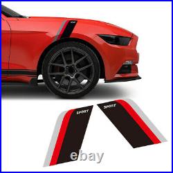 2x Sport Side Door Fender Sticker Racing Decal Trim SUV Car Black Accessories