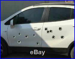 3D Side Car Door Decal Holes Vinyl Stickers Truck CS CF Bullet Gun Shot Scratch