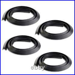 4PCS 1.5M Modified Fender Flares Protector Wheel Moulding Rubber Trims Stickers