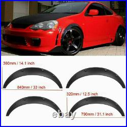4PCS JDM Universal Fender Flares 50mm/75mm Wide Body Kit Wheel Arches Durable PU