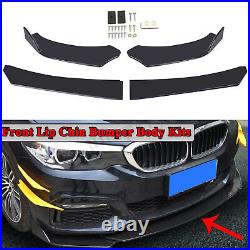 4PCS Universal Front Bumper Lip Body Kit Spoiler Fit GMC Honda Civic BMW Benz FL