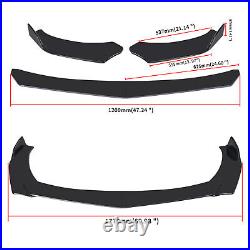 4PCS Universal Front Bumper Lip Body Kit Spoiler Fit GMC Honda Civic BMW Benz FL