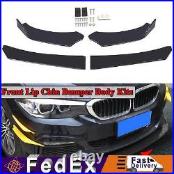 4PCS Universal Front Bumper Lip Body Kit Spoiler Fit GMC Honda Civic BMW Benz N3