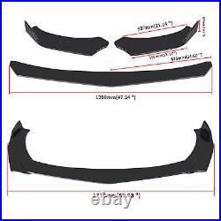 4PCS Universal Front Bumper Lip Body Kit Spoiler Fit GMC Honda Civic BMW Benz T1