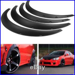 4Pcs 3.5/85mm Universal Flexible Car Fender Flares Extra Wide Body Wheel Arches