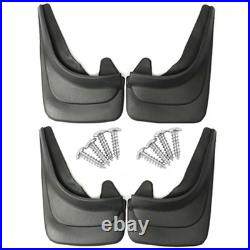 4Pcs/Set Black ABS Soft Plastic Splash Guards Mud Flaps Fender For Car Truck RV