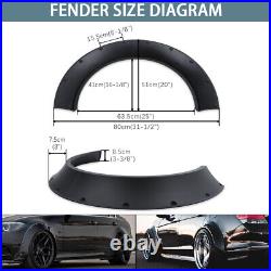 4 CONCAVE Fender Flares Widebody Bolt-On Wheel Arches Kit For VW Beetle Golf