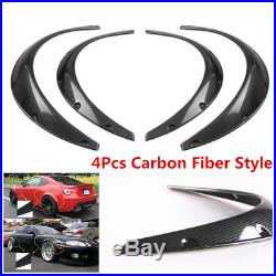 4 Pcs Car Body Exterior Fenders Flares Flexible Polyurethane Carbon Fiber Style