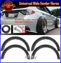 4 Pcs F+R Arch Carbon Effect 2.3 Wide Body Kit Fender Flares Extension For VW