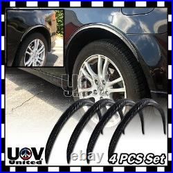 4 x 21 Black Carbon Fiber Flexible Fender Flares Lip Trim Protective Is-250 350