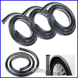 4pcs 150cm Carbon Fiber Car Fender Extension Wheel Eyebrow Strip Portable Cover