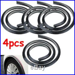 4pcs 150cm Carbon Fiber Car Fender Extension Wheel Eyebrow Strip Portable Cover