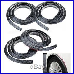 4pcs 150cm Carbon Fiber Car Fender Extension Wheel Eyebrow Strip Portable Cover