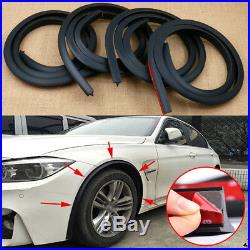 4pcs Black 1.5m Car Wheel Fender Extension Moulding Flares Trim Strip Edge SUV