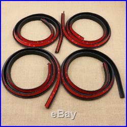 4pcs Black 1.5m Car Wheel Fender Extension Moulding Flares Trim Strip Edge SUV