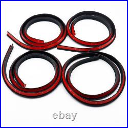 4x Black 1.5m Car Wheel Fender Extension Moulding Flares Trim Strip Edge SUV