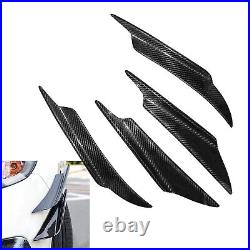 4x Dry Carbon Fiber Front Bumper Canards Diffuser Lip Splitter Fins Universal