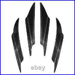 4x Dry Carbon Fiber Front Bumper Canards Diffuser Lip Splitter Fins Universal