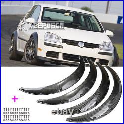 4x For VW GTI Golf Jetta MK6 MK7 35 Fender Flares Widebody Mudguard CARBON Look