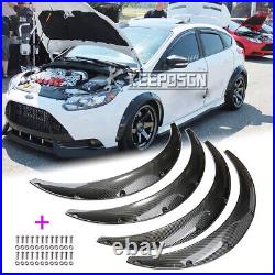 4x For VW GTI Golf Jetta MK6 MK7 35 Fender Flares Widebody Mudguard CARBON Look