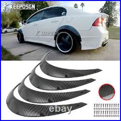 4x For VW GTI Golf Jetta MK6 MK7 35 Fender Flares Widebody Mudguard CARBON Look