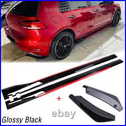 78.7 Side Skirt Panel Lip + Rear Bumper Diffuser Canard For Volkswagen Golf GTI