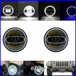 7 Led Headlight+4 Fog Lights+Turn Signal+Fender Lamp Kit For Jeep Wrangler JK