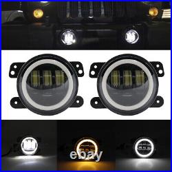 7 Led Headlight+4 Fog Lights+Turn Signal+Fender Lamp Kit For Jeep Wrangler JK