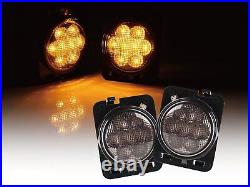 7 Led Headlight+4 Fog Lights+Turn Signal+Fender Lamp Kit For Jeep Wrangler JK