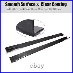 83 Universal Carbon Side Skirt Extensions Spoiler Lips For Benz A C E CLA CLS