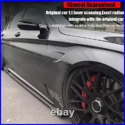 83 Universal Carbon Side Skirt Extensions Spoiler Lips For Honda Civic Benz BMW