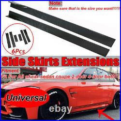 86.6 Car Side Skirt Extension Rocker Panel Body Kit Lip Splitters For Universal
