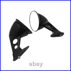 Black JDM Racing Sport Bullet Muscle Vintage Fender Side Mirror Universal Fits