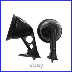 Black JDM Racing Sport Bullet Muscle Vintage Fender Side Mirror Universal Fits