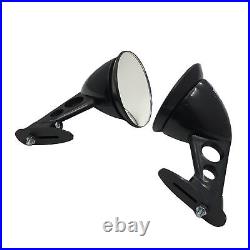 Black JDM Racing Sport Bullet Muscle Vintage Fender Side Mirror Universal Fits