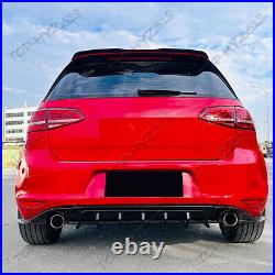 Black Rear Bumper Lip Splitter Spoiler Diffuser For Volkswagen Golf 2015-2017