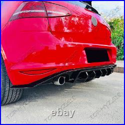 Black Rear Bumper Lip Splitter Spoiler Diffuser For Volkswagen Golf 2015-2017
