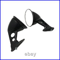 Black Universal Fit Fender Side Mirror JDM Racing Sport Bullet Muscle Vintage