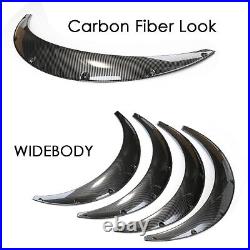 CARBON FIBER Look 35 Fender Flares Widebody Mudguard For VW Golf GTI MK5 03-10